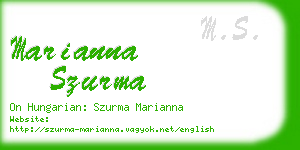 marianna szurma business card
